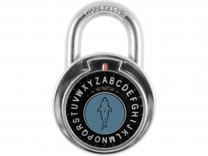 lock with shark only letters